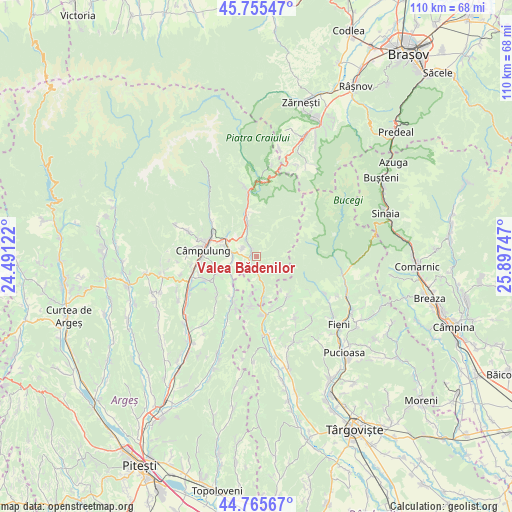 Valea Bădenilor on map