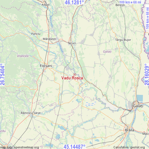 Vadu Roșca on map