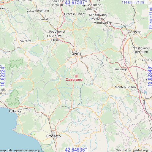 Casciano on map