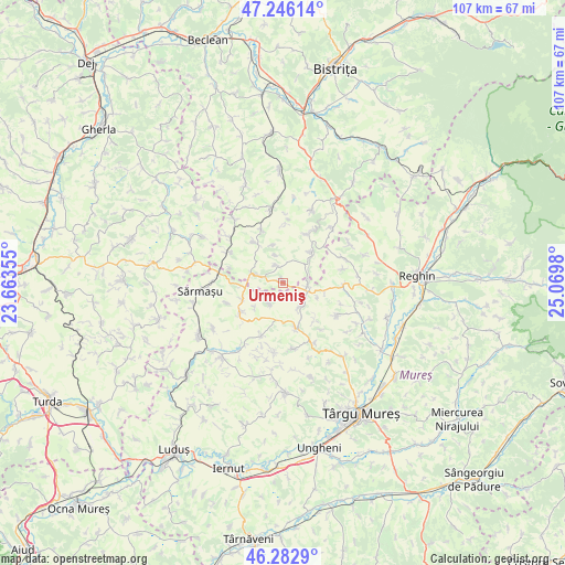 Urmeniş on map