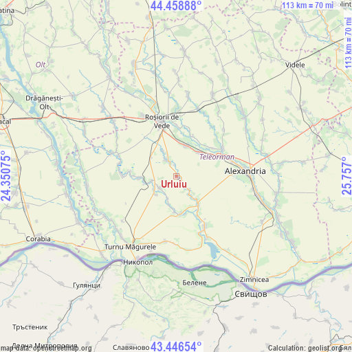 Urluiu on map