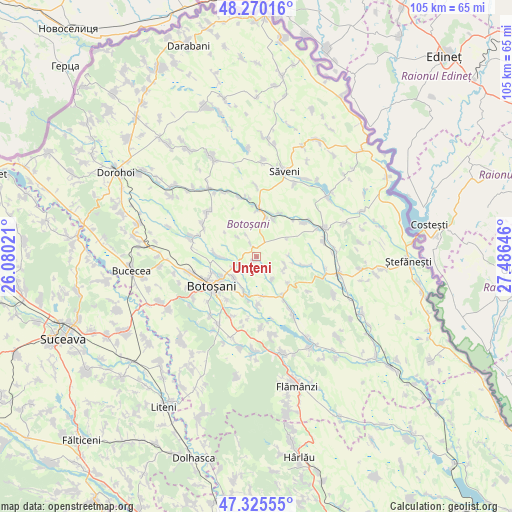 Unţeni on map