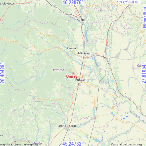 Unirea on map