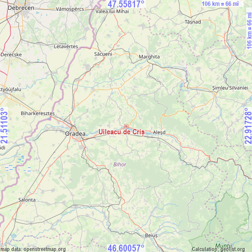 Uileacu de Criș on map