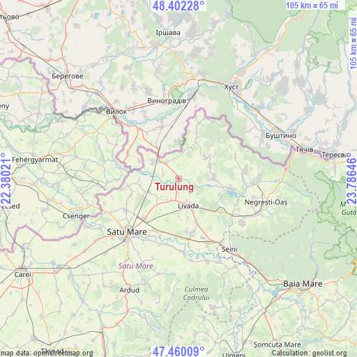 Turulung on map