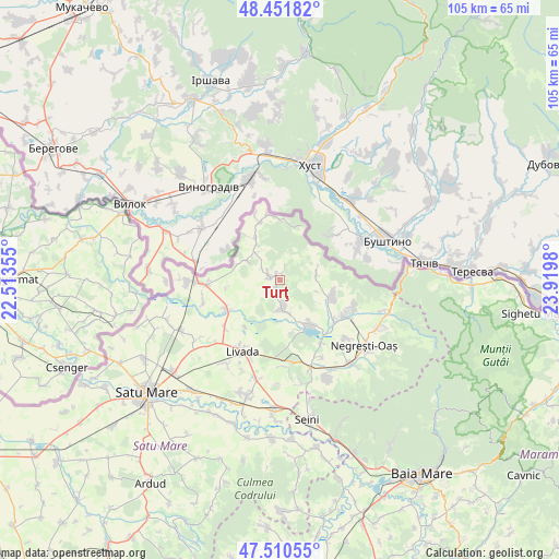 Turţ on map