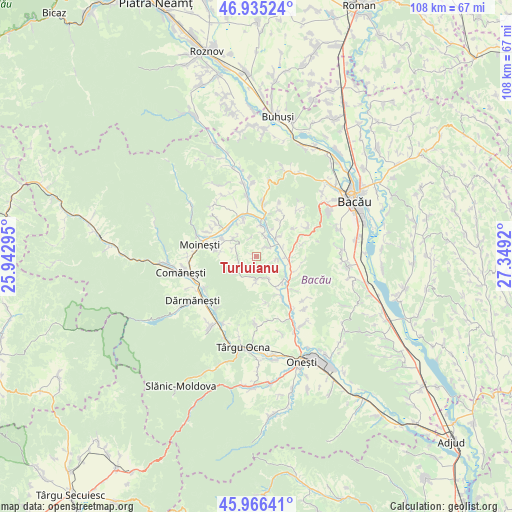 Turluianu on map