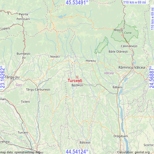 Turcești on map