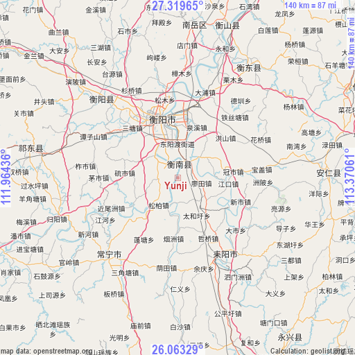 Yunji on map