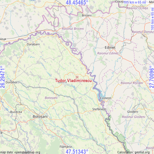 Tudor Vladimirescu on map