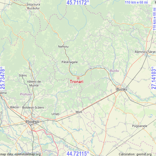 Tronari on map