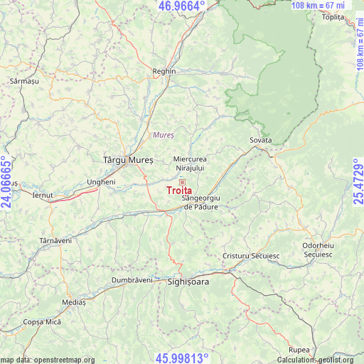 Troița on map