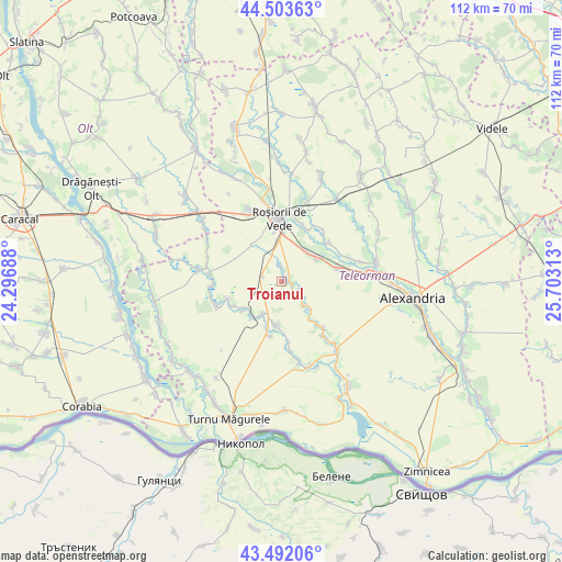 Troianul on map
