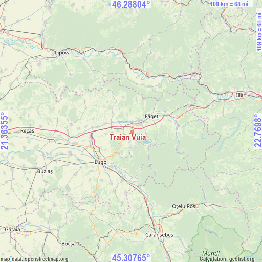 Traian Vuia on map