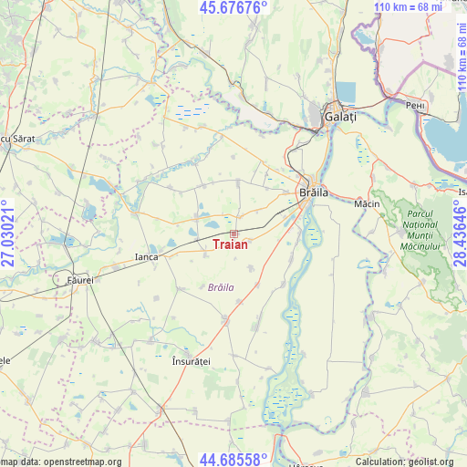 Traian on map