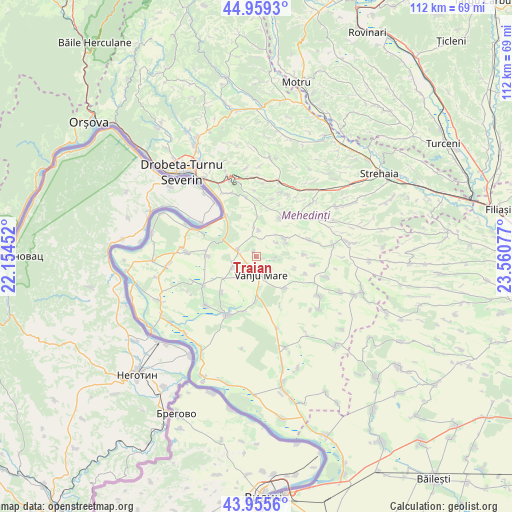 Traian on map