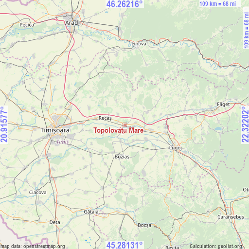 Topolovăţu Mare on map