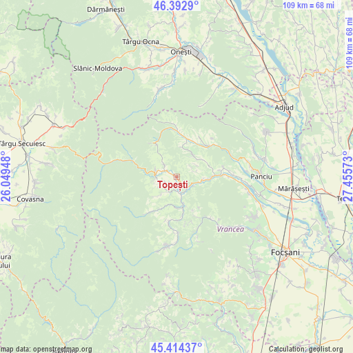 Topești on map