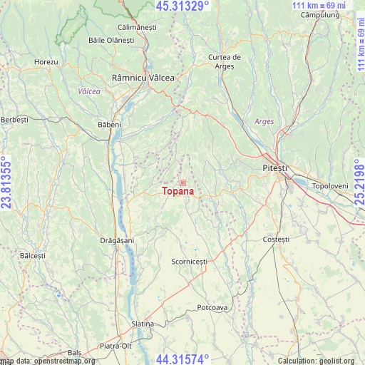 Topana on map