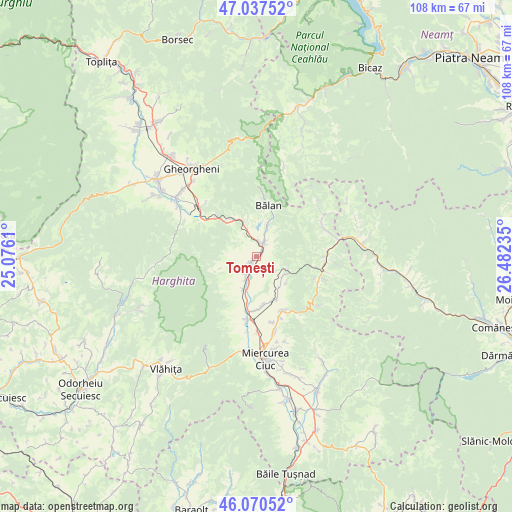 Tomești on map