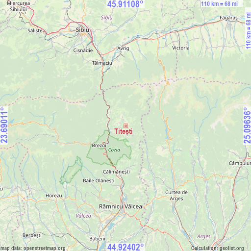 Titești on map