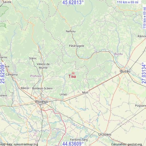 Tisa on map