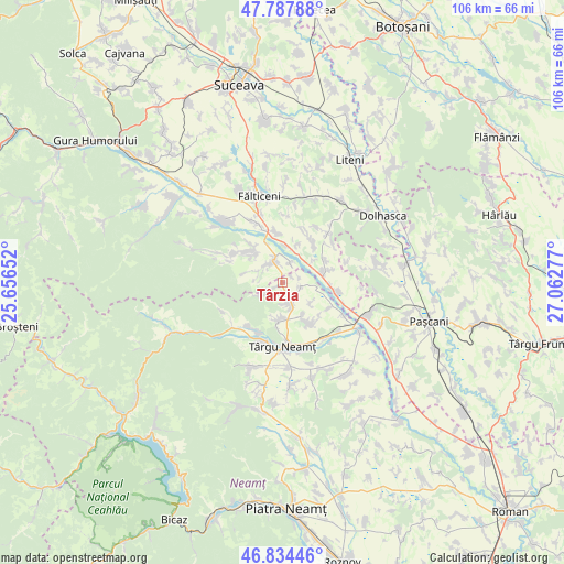 Târzia on map