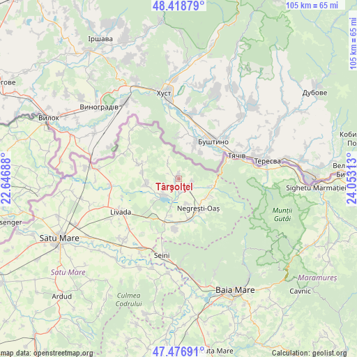 Târşolţel on map