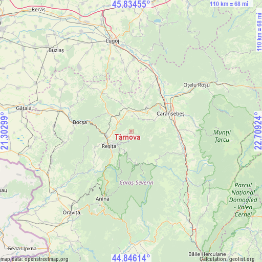 Târnova on map