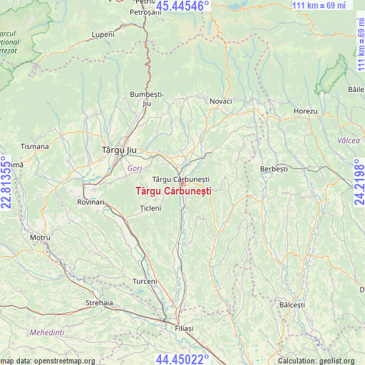Târgu Cărbuneşti on map