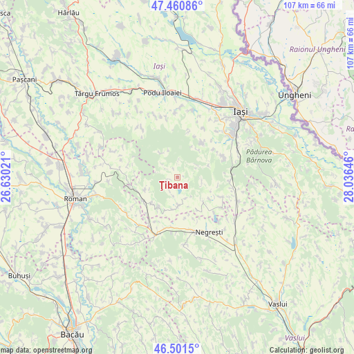 Ţibana on map