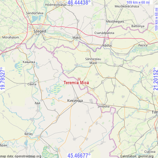 Teremia Mică on map