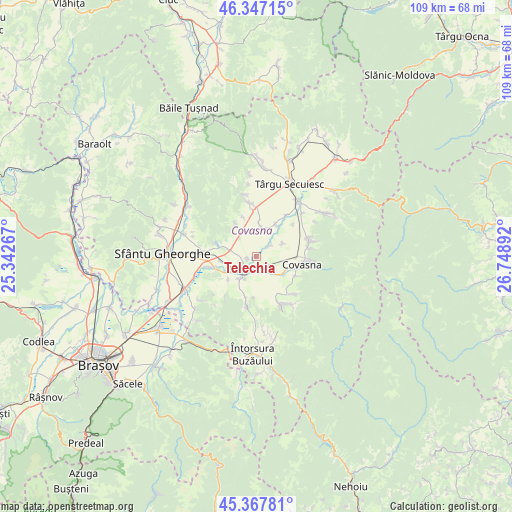 Telechia on map