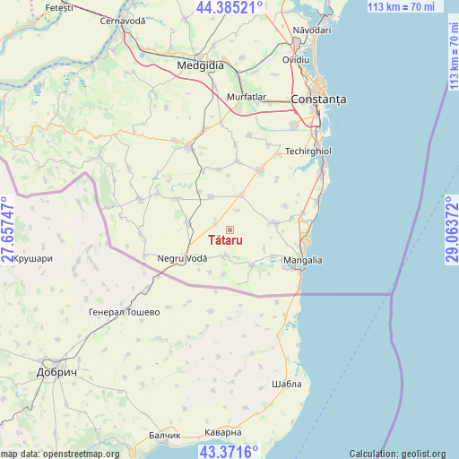 Tătaru on map