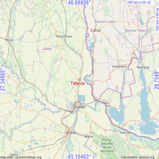 Tătarca on map