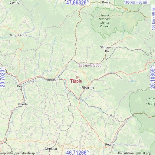 Tărpiu on map