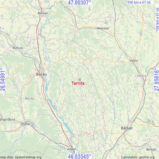 Tarnița on map