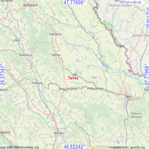 Tansa on map