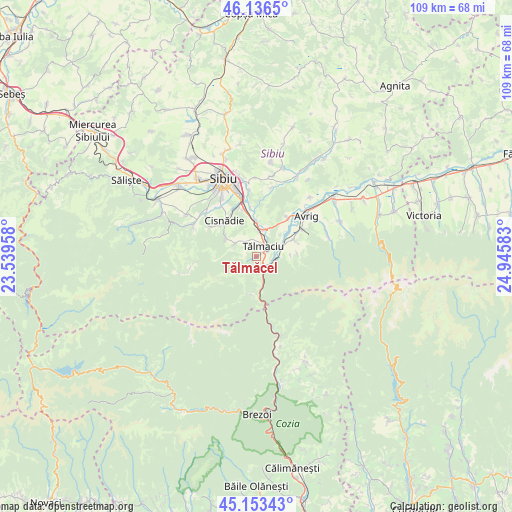 Tălmăcel on map