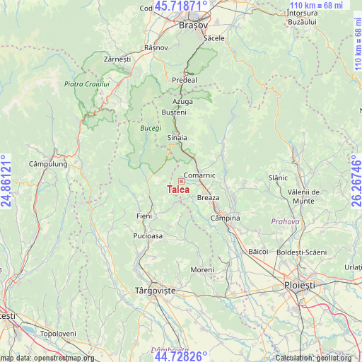 Talea on map