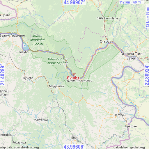 Sviniţa on map