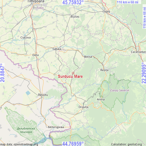 Surducu Mare on map