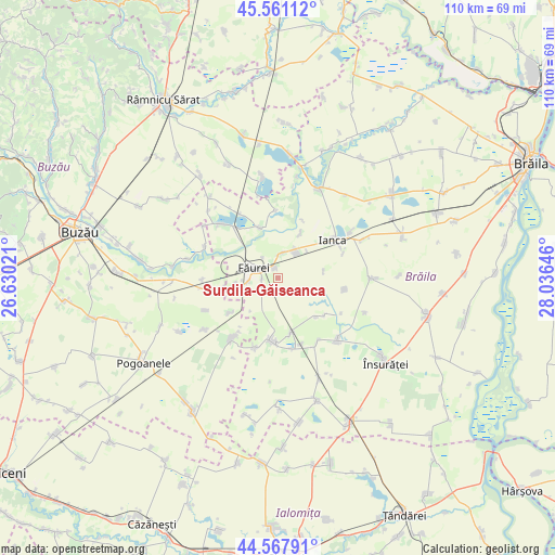 Surdila-Găiseanca on map