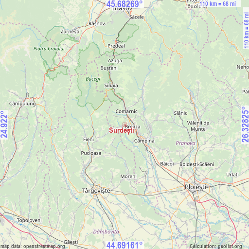 Surdești on map