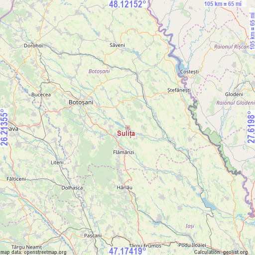 Sulița on map