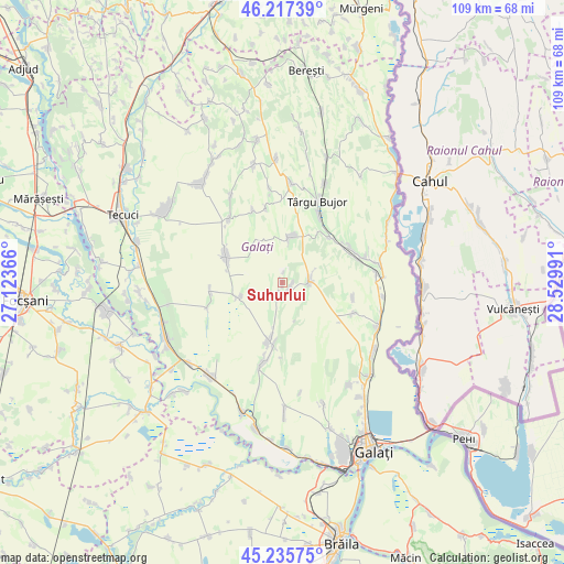 Suhurlui on map