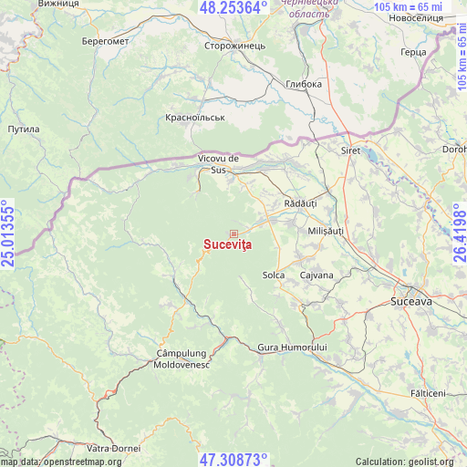 Suceviţa on map