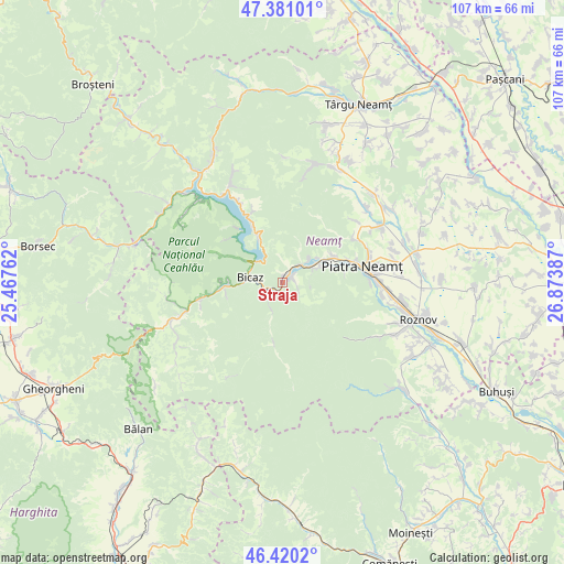 Straja on map