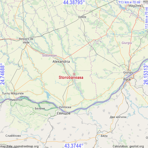 Storobăneasa on map