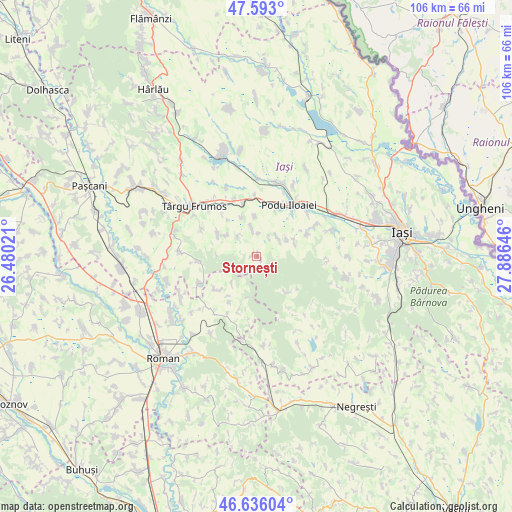 Stornești on map